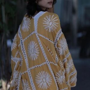 Sonoma Yellow Floral Print Lightweight Kimono 💛